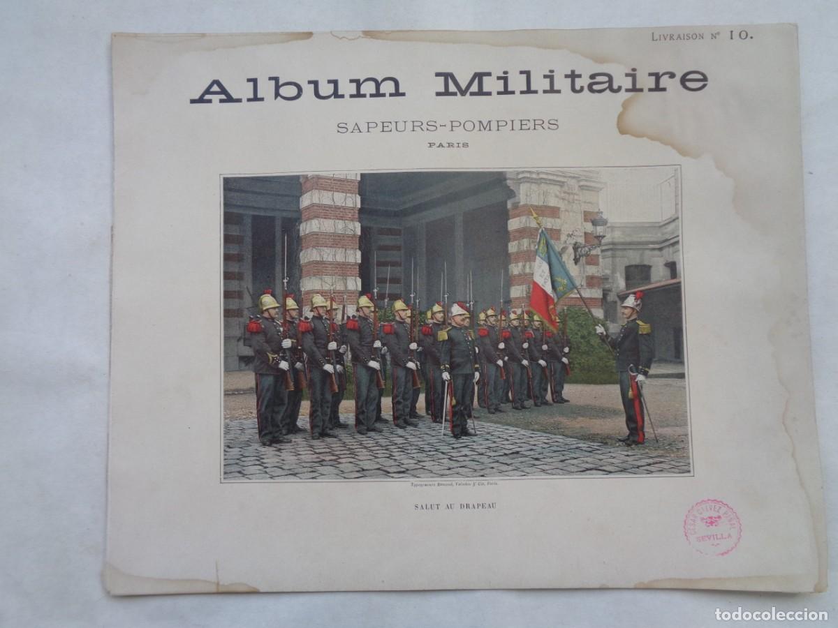 Militaria: ALBUM MILITAIRE N&ordm; 10, ZAPADORES - BOMBEROS. LINOTIPIAS EJERCITO FRANCIA SIGLO XIX