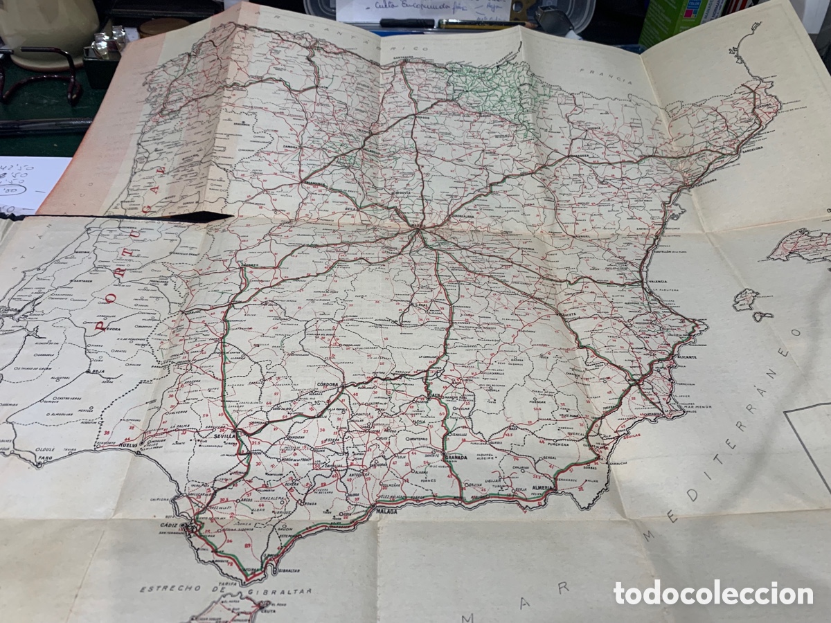 Militaria: Mapa de Espa&ntilde;a y Protectorado de Marruecos - 1928 - - Foto 9