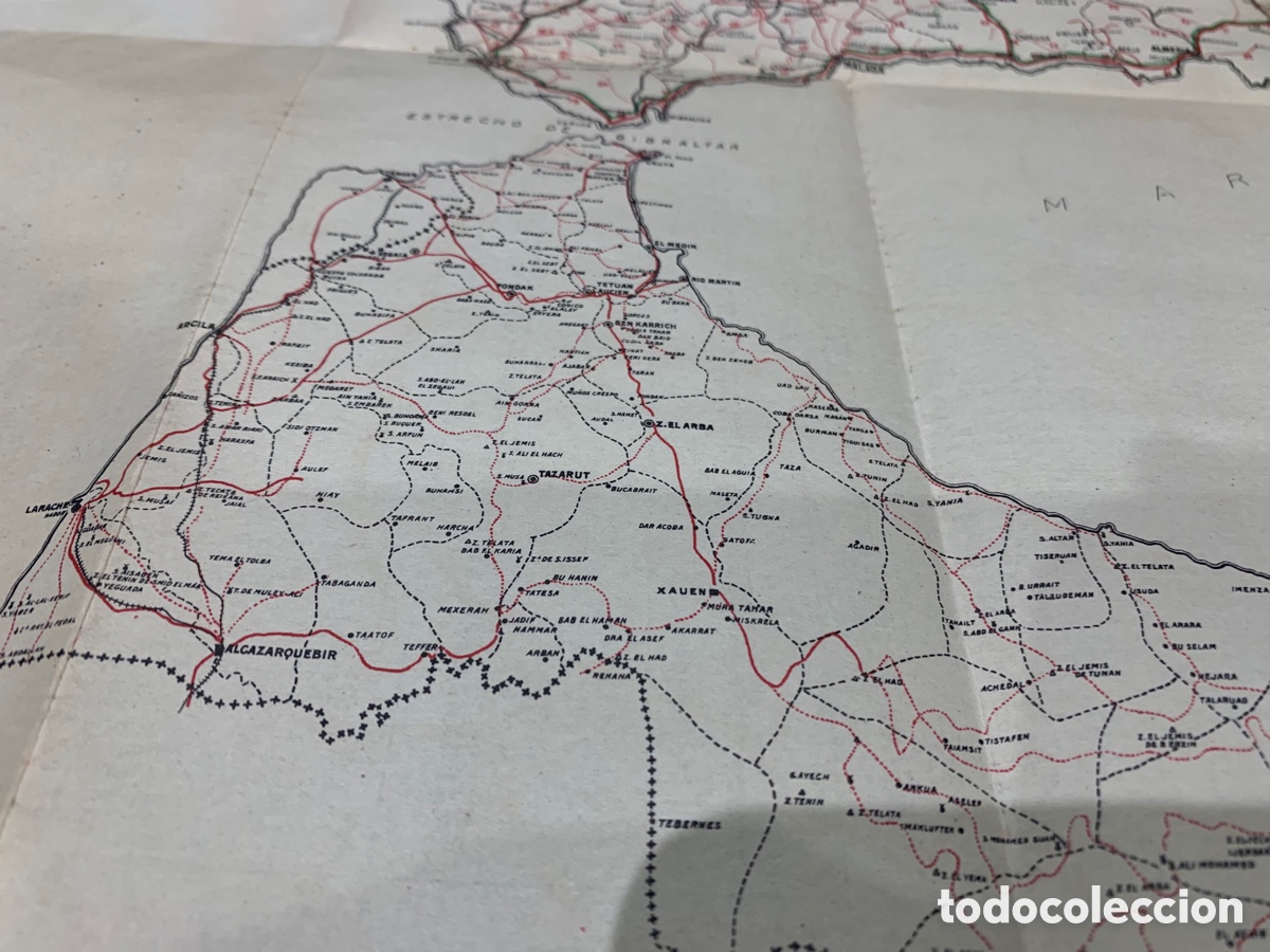 Militaria: Mapa de Espa&ntilde;a y Protectorado de Marruecos - 1928 - - Foto 10