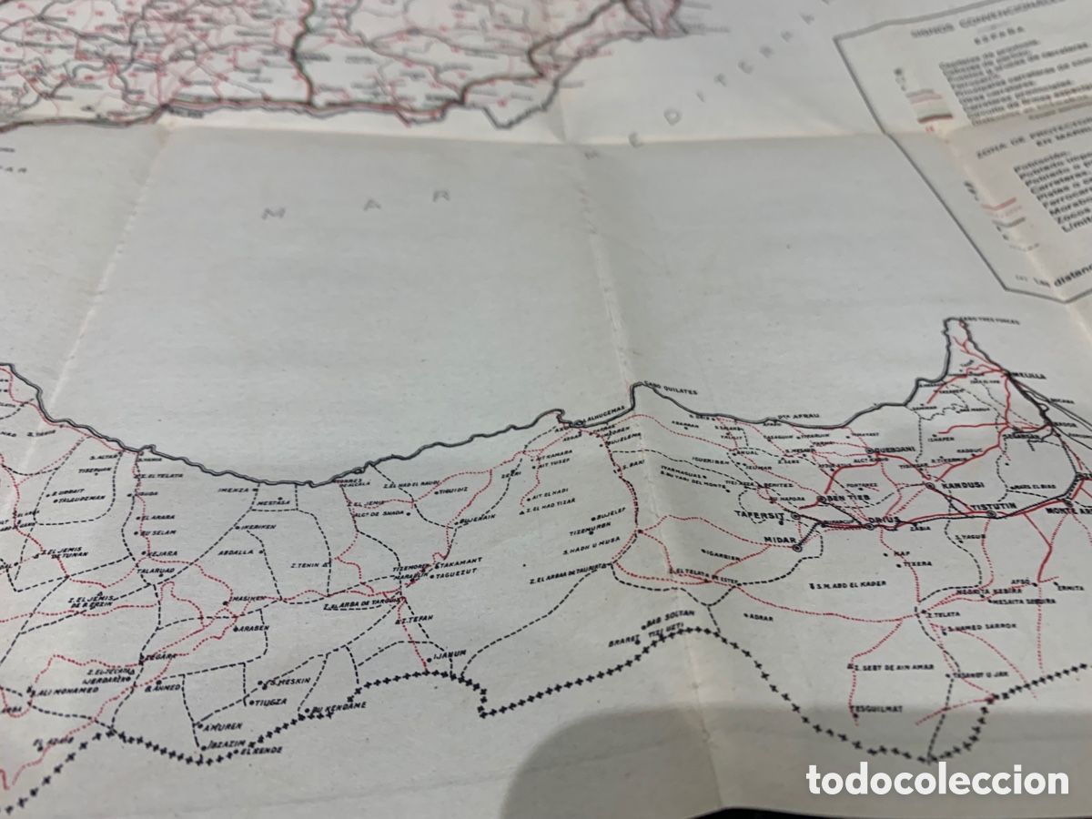 Militaria: Mapa de Espa&ntilde;a y Protectorado de Marruecos - 1928 - - Foto 11