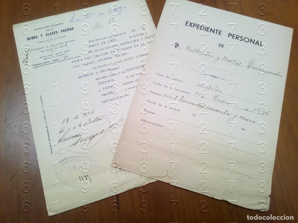 Militaria: 1936 CAPITAN DE FRAGATA MIGUEL ESTEBAN GARCIA 1 DOCUMENTO L69
