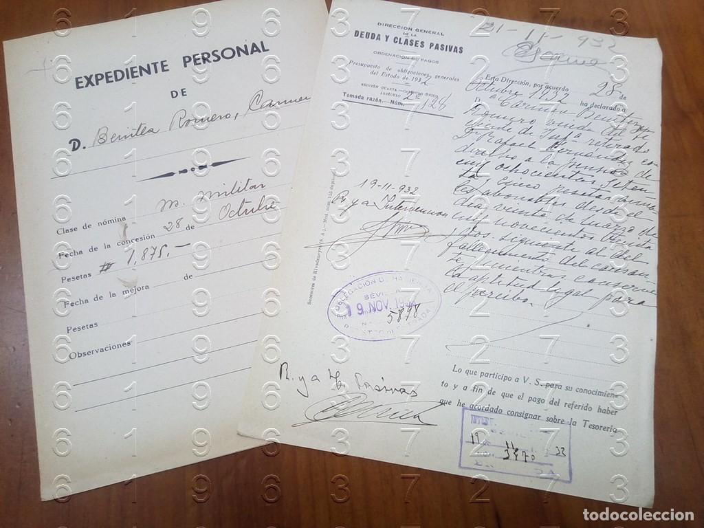 Militaria: TENIENTE RAFAEL FERNANDEZ 1932 1 DOCUMENTO L69