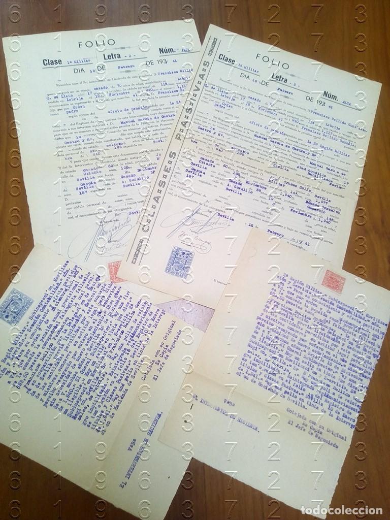 Military Antiques: LEBRIJA FALANGISTA CAIDO SEVILLA FRANCISCO BELLIDO FERNANDEZ 4 DOCUMENTOS L72