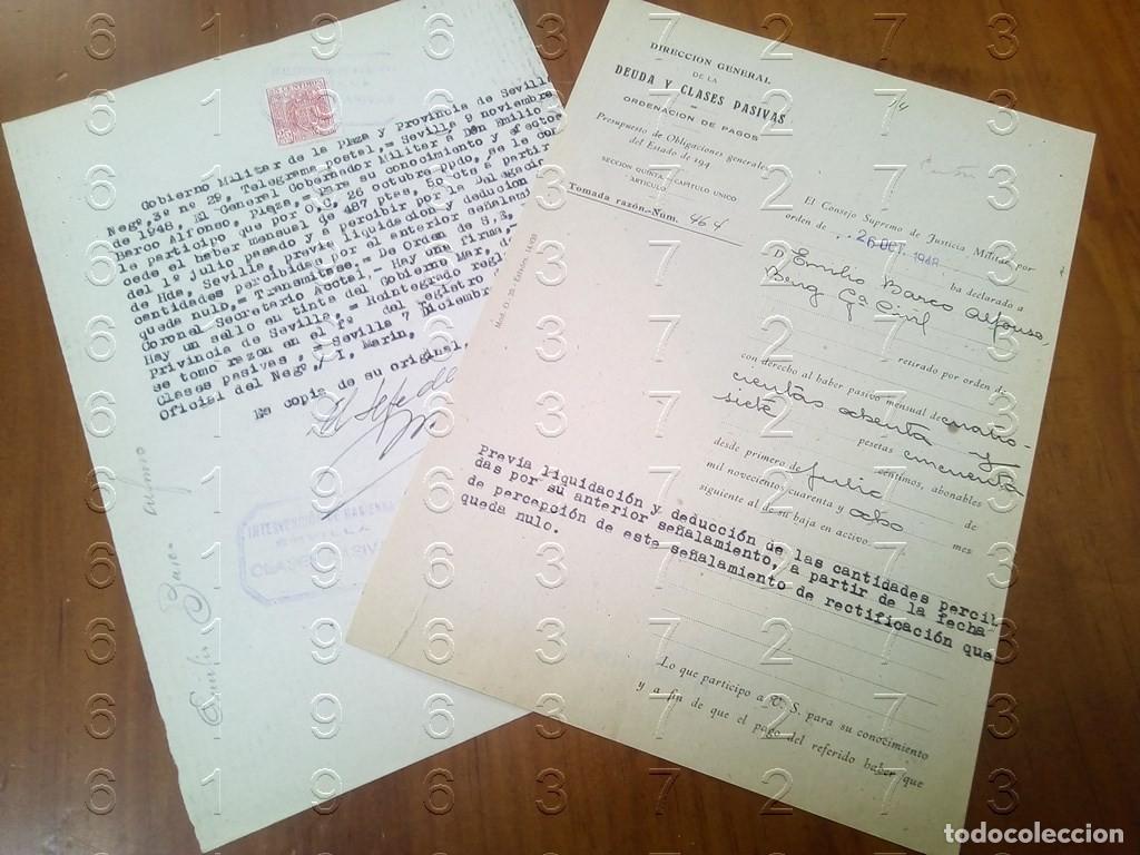 Military Antiques: BRIGADA GUARDIA CIVIL EMILIO BARCO ALFONSO 2 DOCUMENTOS L71