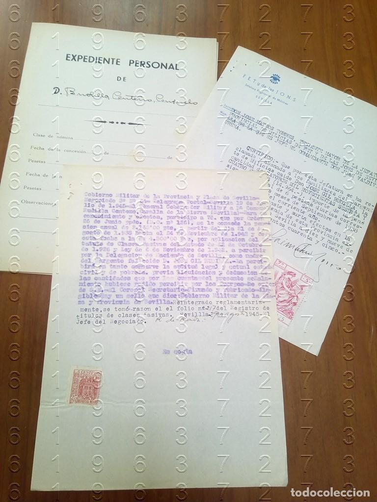 Military Antiques: SARGENTO CAIDO JOSE GIL RUDILLA JUAN VALDIVIA URE&Ntilde;A 2 DOCUMENTOS L73