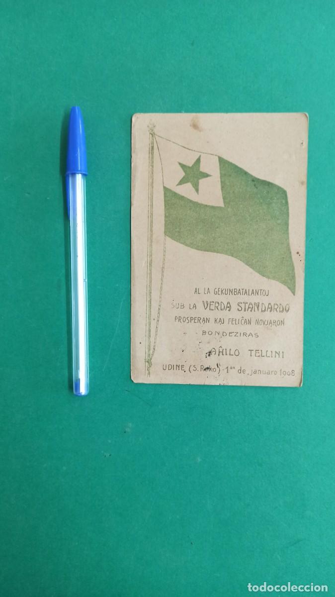 Militaria: Antigua postal de Esperanto 1908, original. - Foto 1