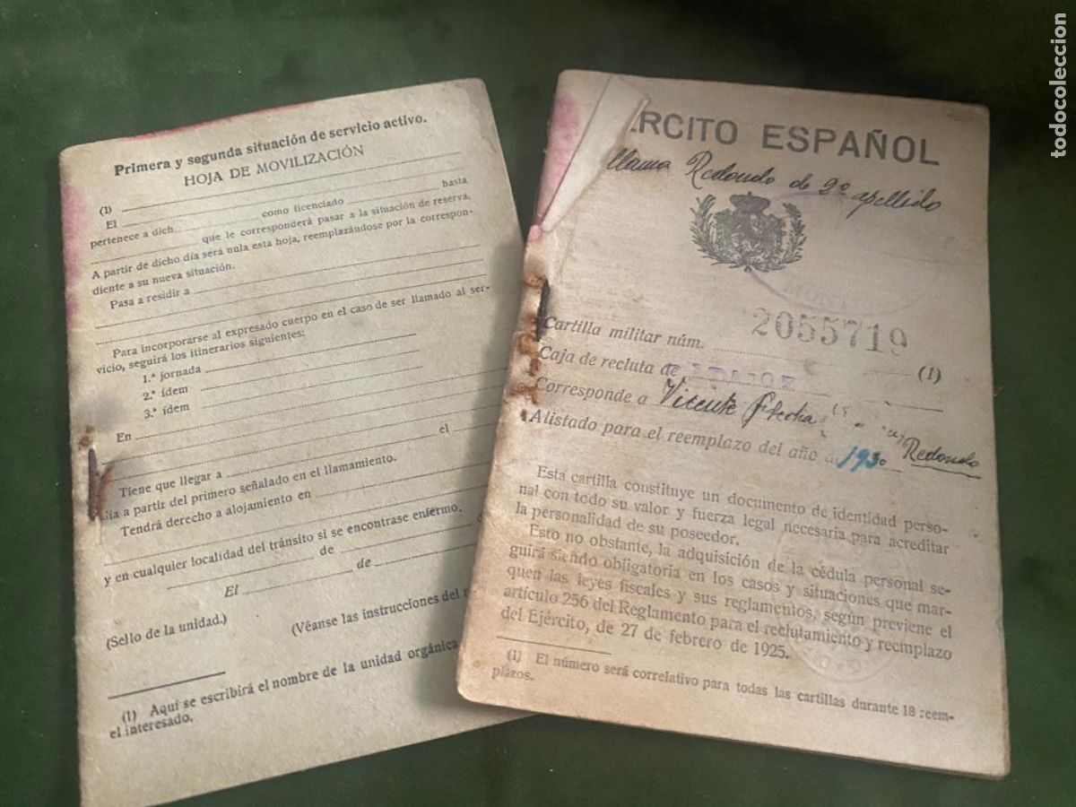 Militaria: LOTE ANTIGUAS CARTILLAS EJ&Eacute;RCITO ESPA&Ntilde;OL