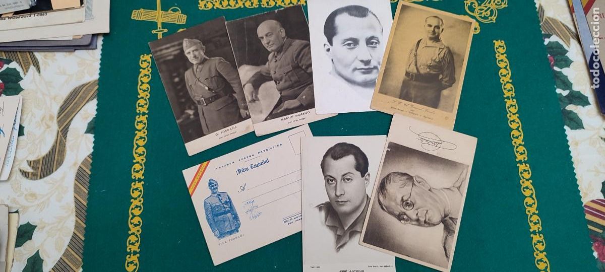 Militaria: Lote postales guerra civil Falange Franco