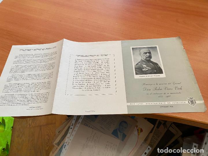Militaria: HOMENAJE MEMORIA GENERAL DON PEDRO VIVES VICH. 1958 IGUALADA. FUNDADOR ALAS DE ESPA&Ntilde;A (COIB105)