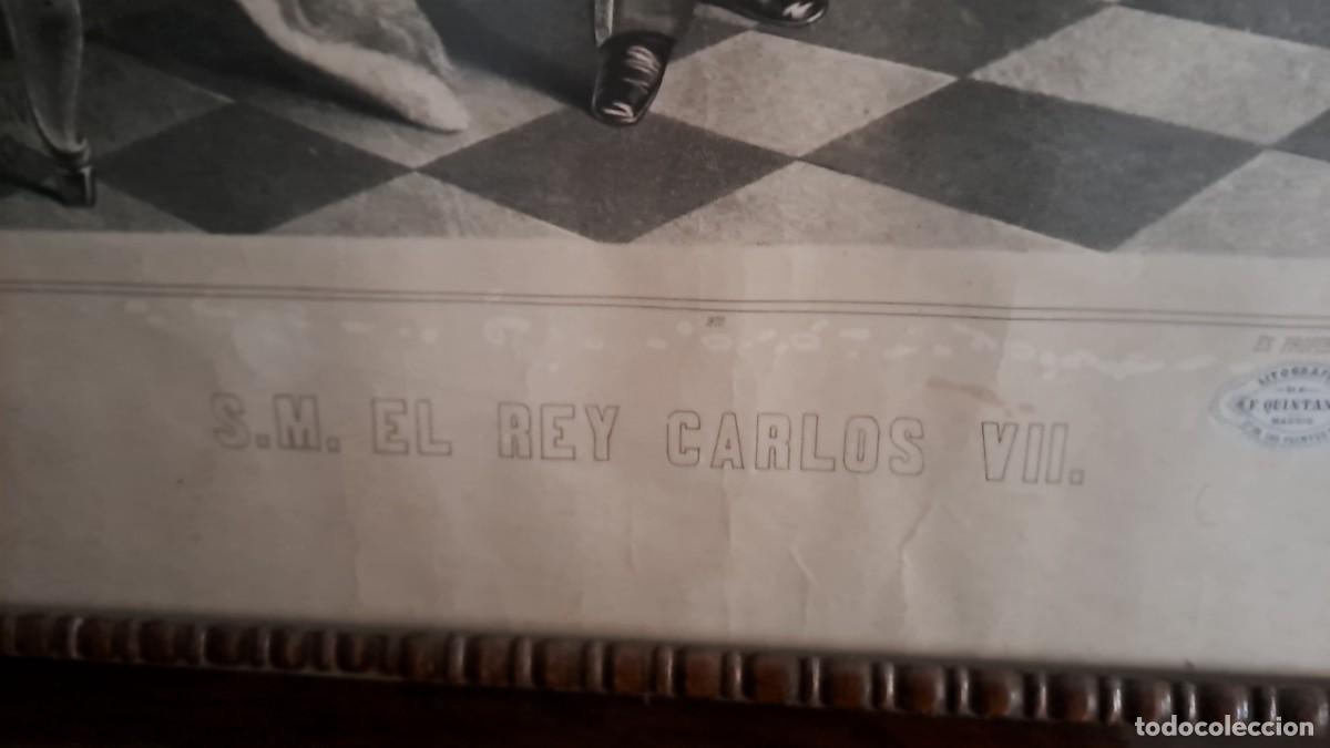 Militaria: Litograf&iacute;a Carlos 7 - Foto 2