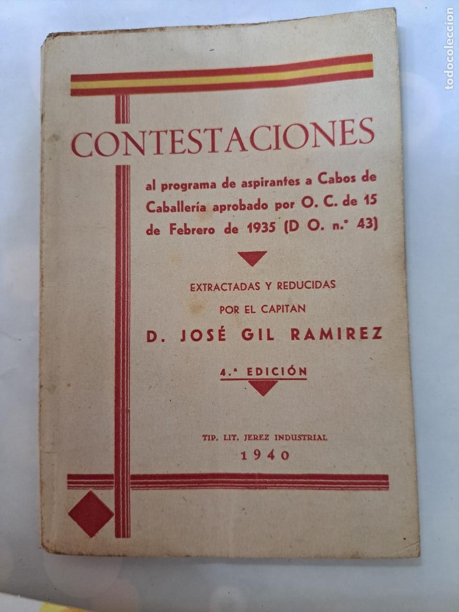 Militaria: Contestaciones programa cabo de caballeria 1940 - Foto 1