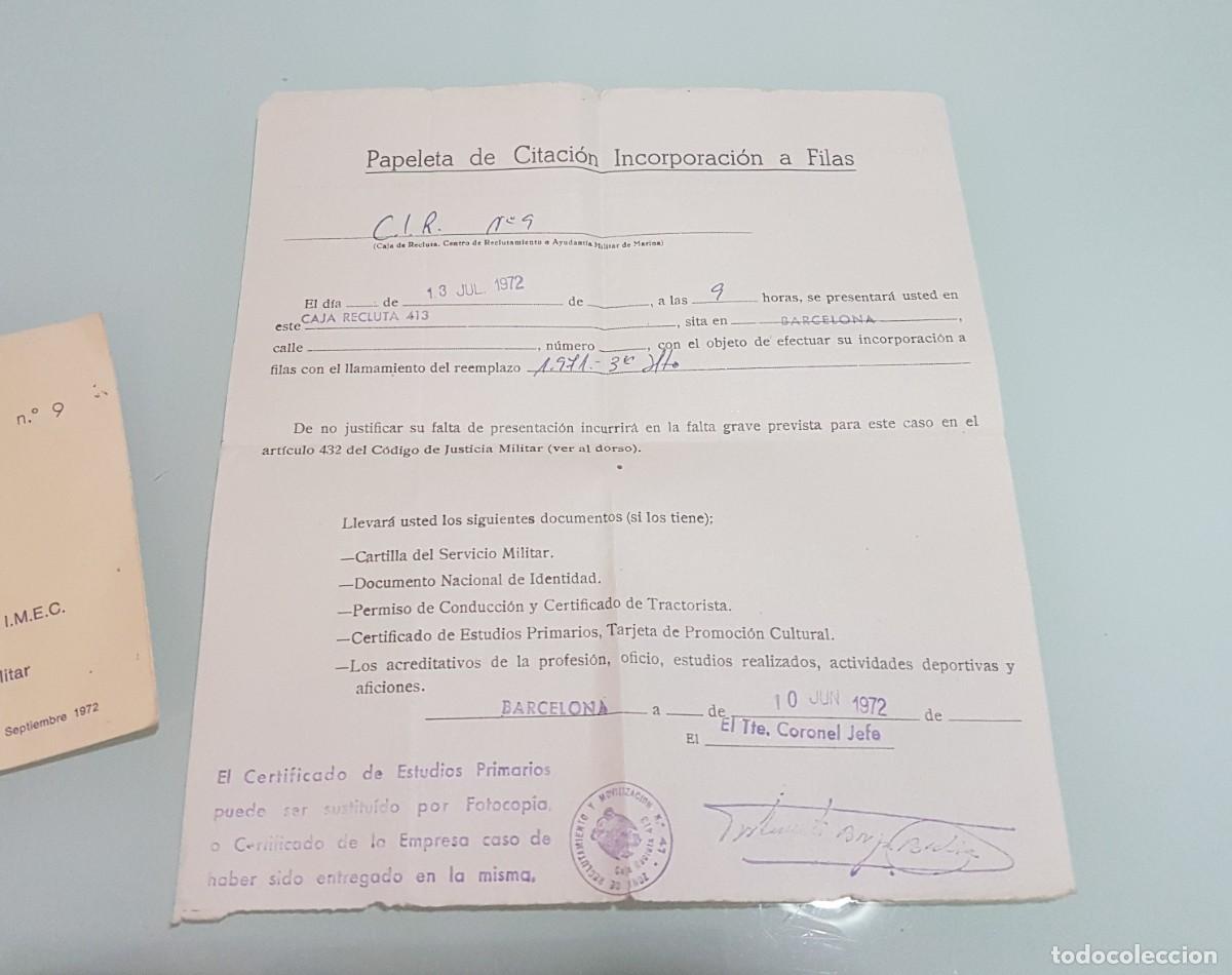 Militaria: Documentos militares 1972 - Foto 2