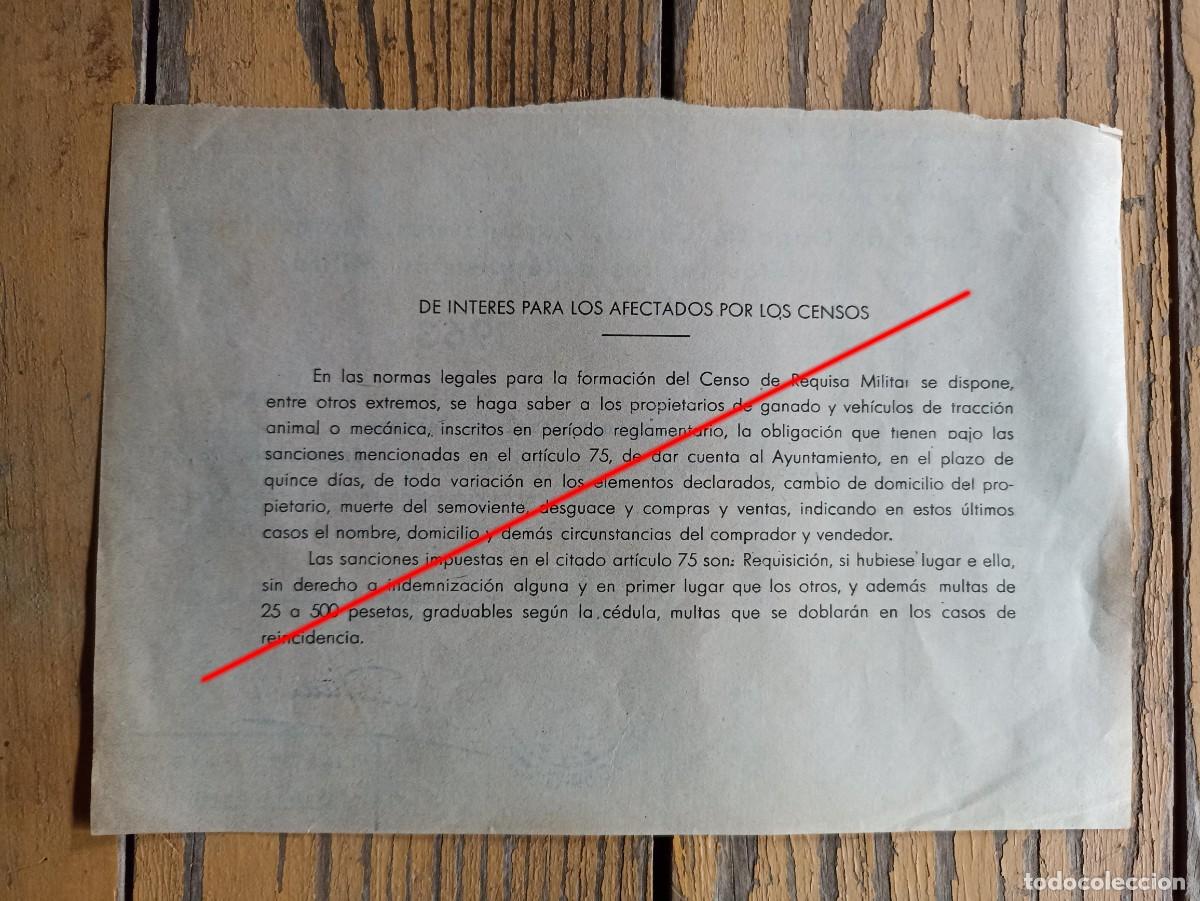 Militaria: Documento Censo de requisa militar de 1963 - Foto 2