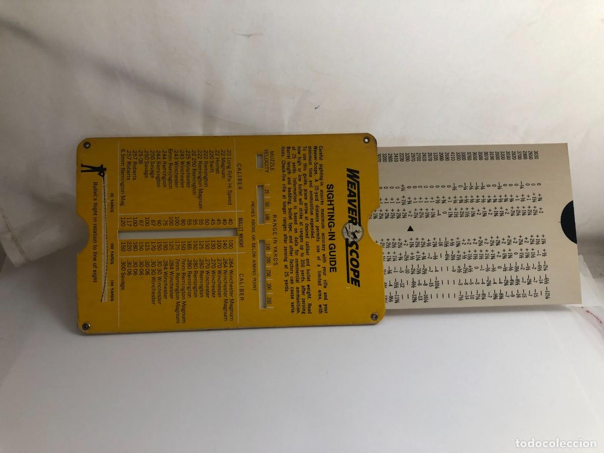 Militaria: WEAVER SCOPE SIGHTING-IN GUIDE . &rdquo;&rdquo; - Foto 3