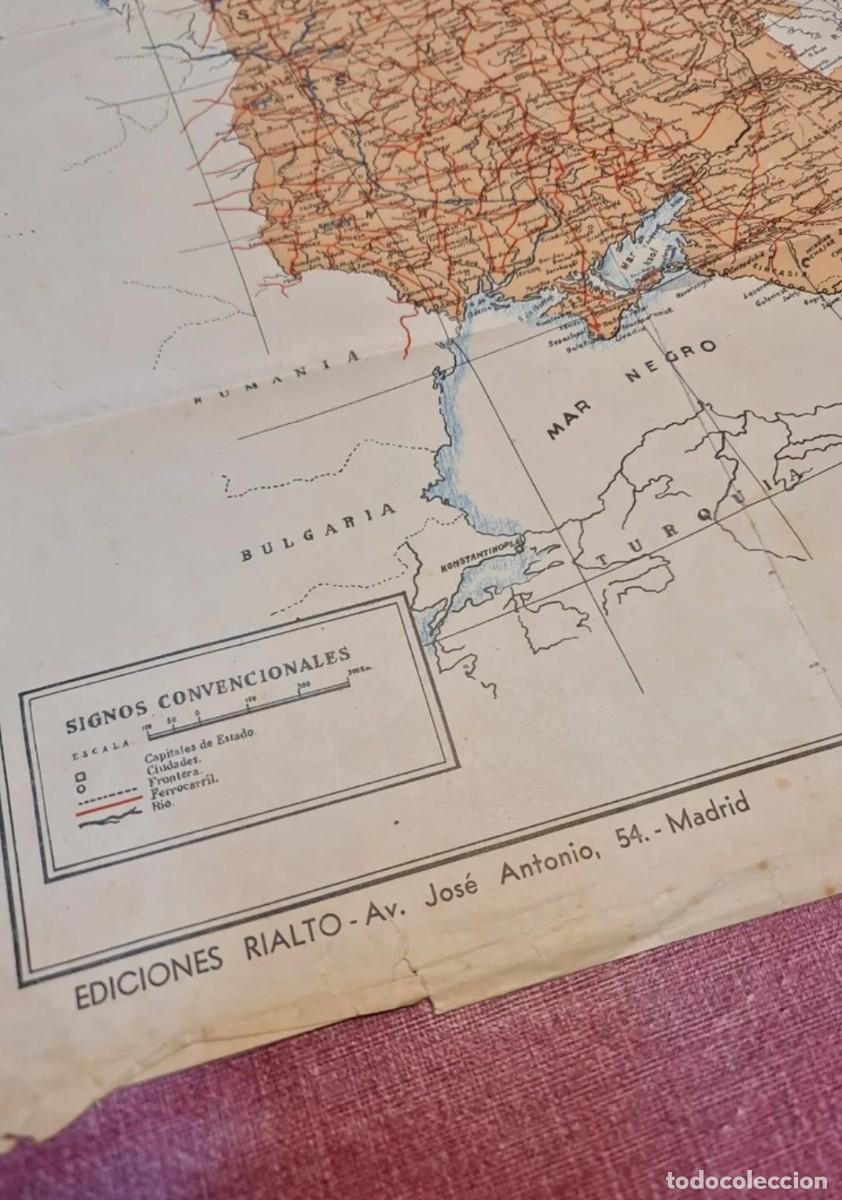 Militaria: Antiguo Mapa URSS con Esv&aacute;sticas en Espa&ntilde;ol - Foto 4