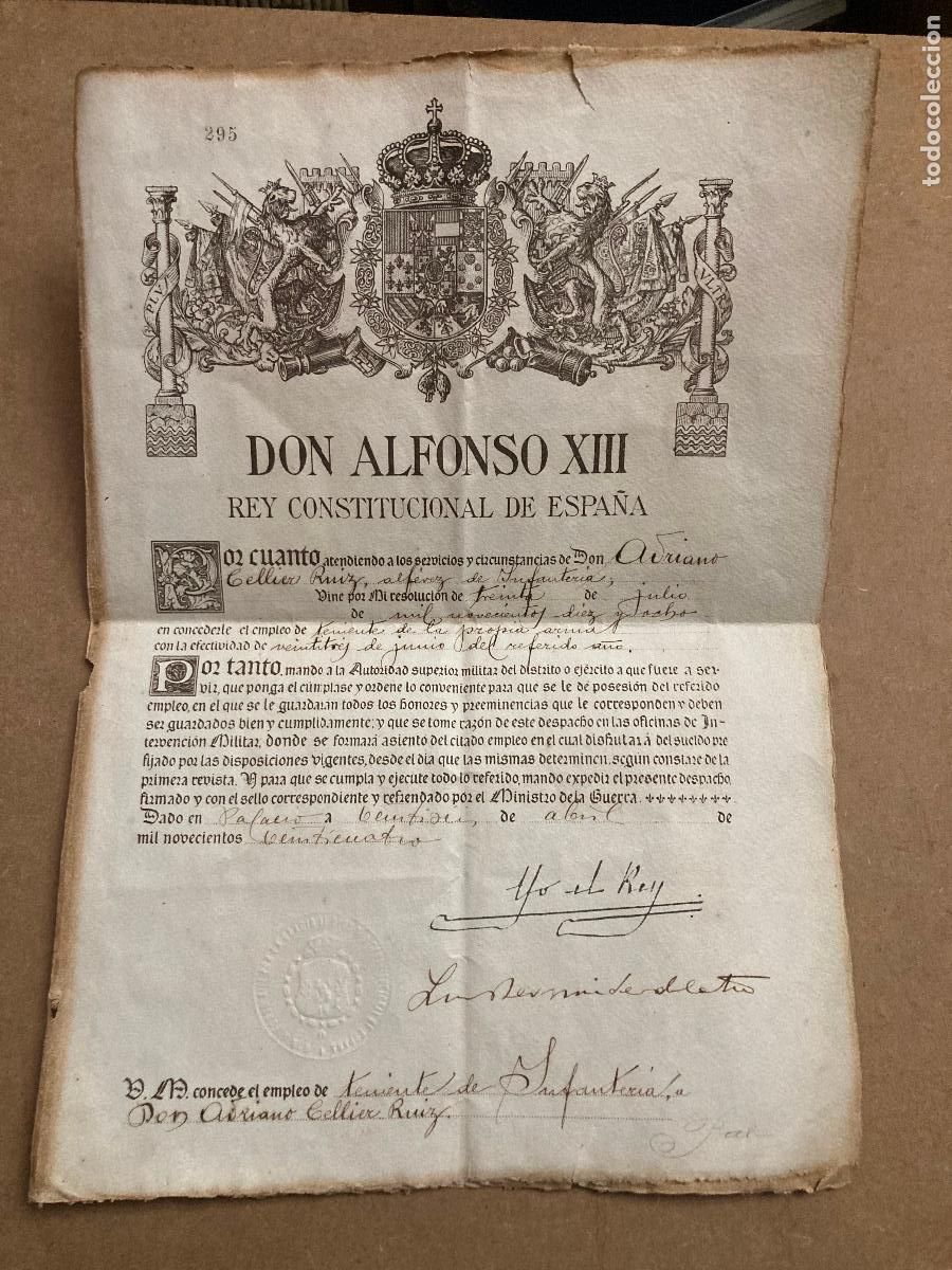 Militaria: Nombramiento militar - Foto 1