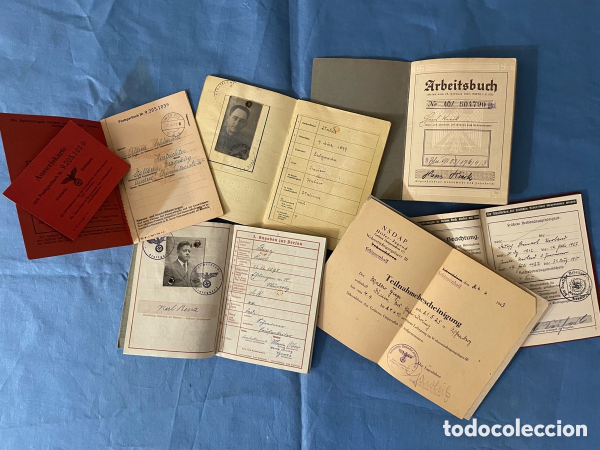 Militaria: LOTE DE 6 DOCUMENTOS ALEMANES - Foto 3