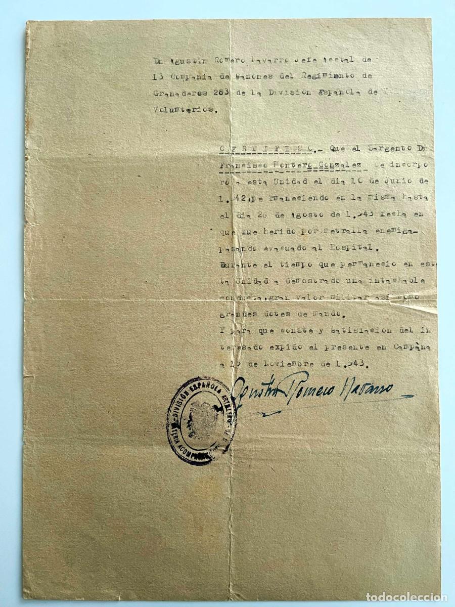 Militaria: conjunto de documentos (DIVISION AZUL + OTROS) - Foto 3