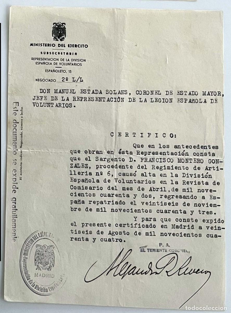 Militaria: conjunto de documentos (DIVISION AZUL + OTROS) - Foto 14