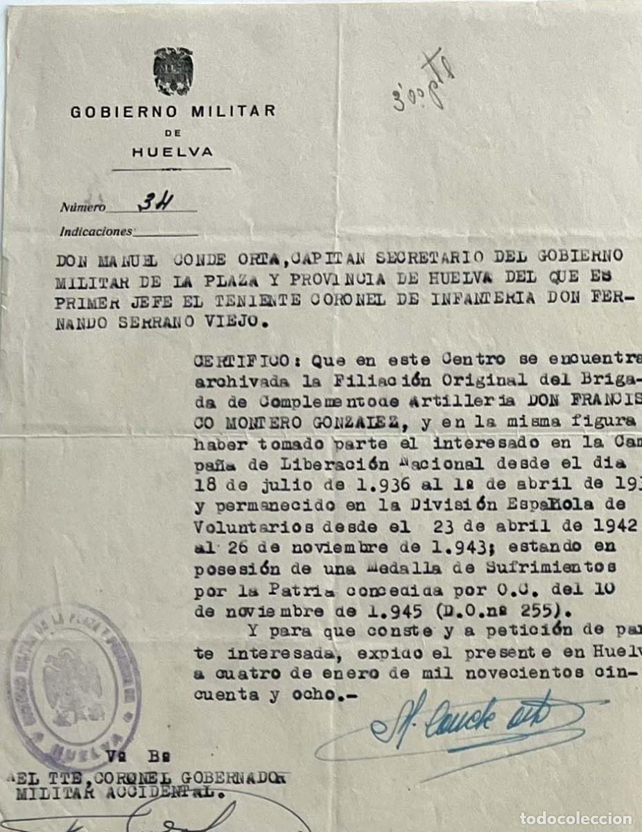 Militaria: conjunto de documentos (DIVISION AZUL + OTROS) - Foto 28