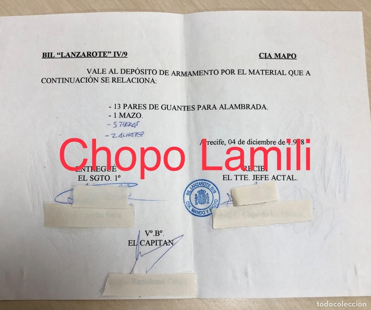 Militaria: DOCUMENTO. BIL. LANZAROTE IV/9. 1998 - Foto 1