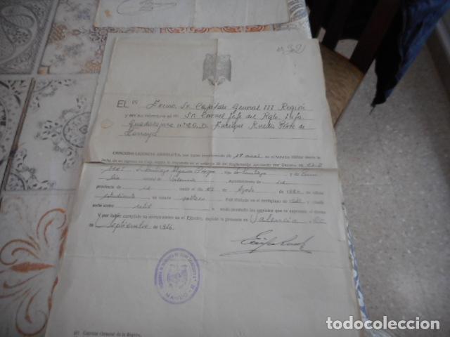 Militaria: lote 12 documentos varias fechas - Foto 9