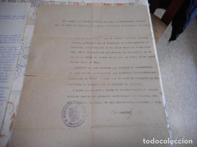 Militaria: lote 12 documentos varias fechas - Foto 13