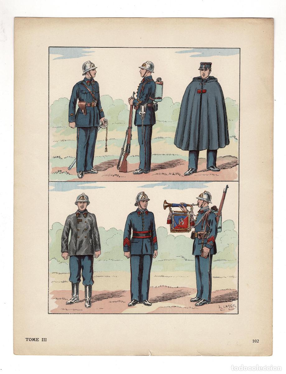 Militaria: UNIFORME MILITAR EJ&Eacute;RCITO FRANC&Eacute;S. 32,5X25. - Foto 1