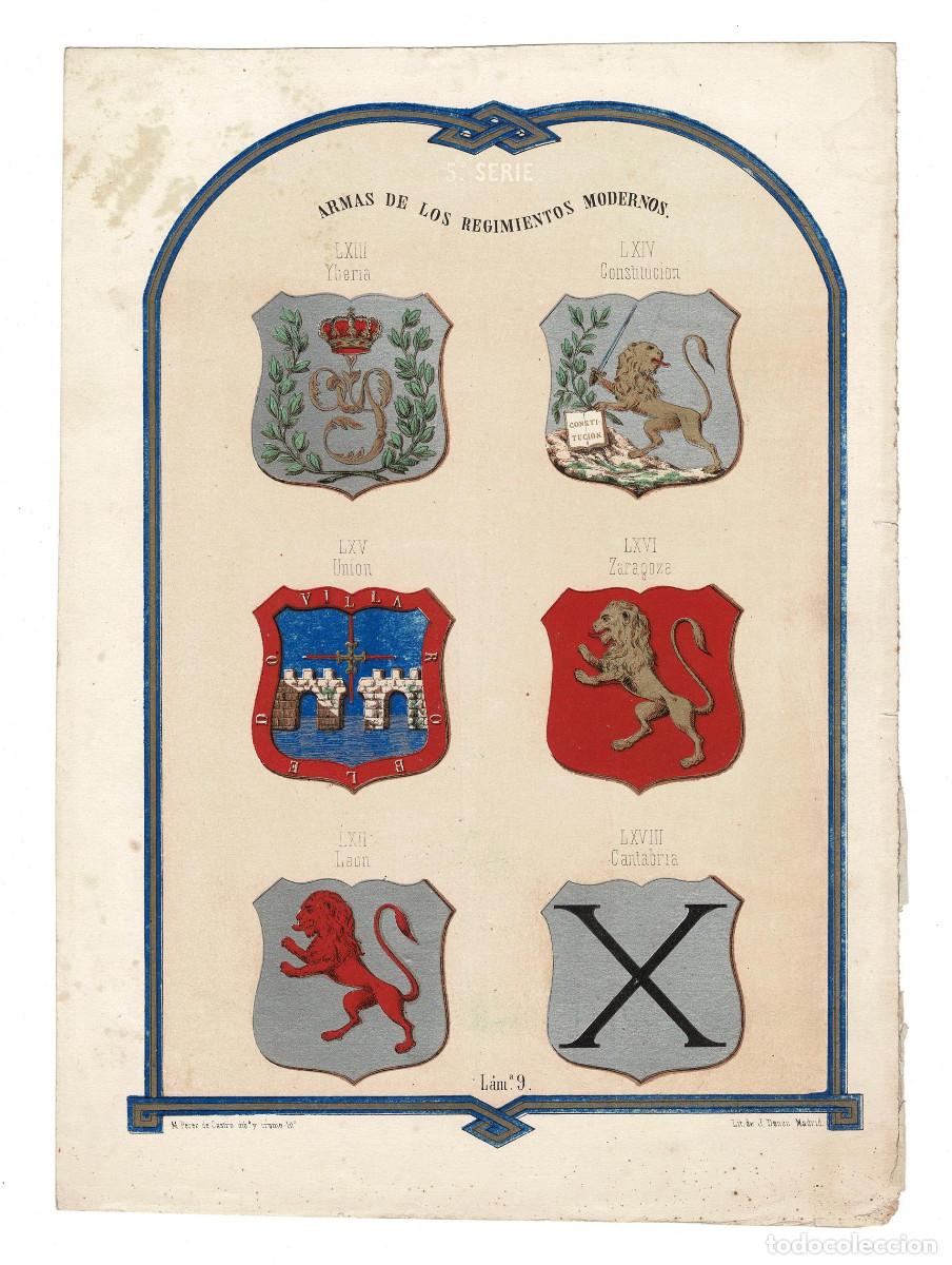 Militaria: ARMAS DE LOS REGIMIENTOS MODERNOS. - Foto 1
