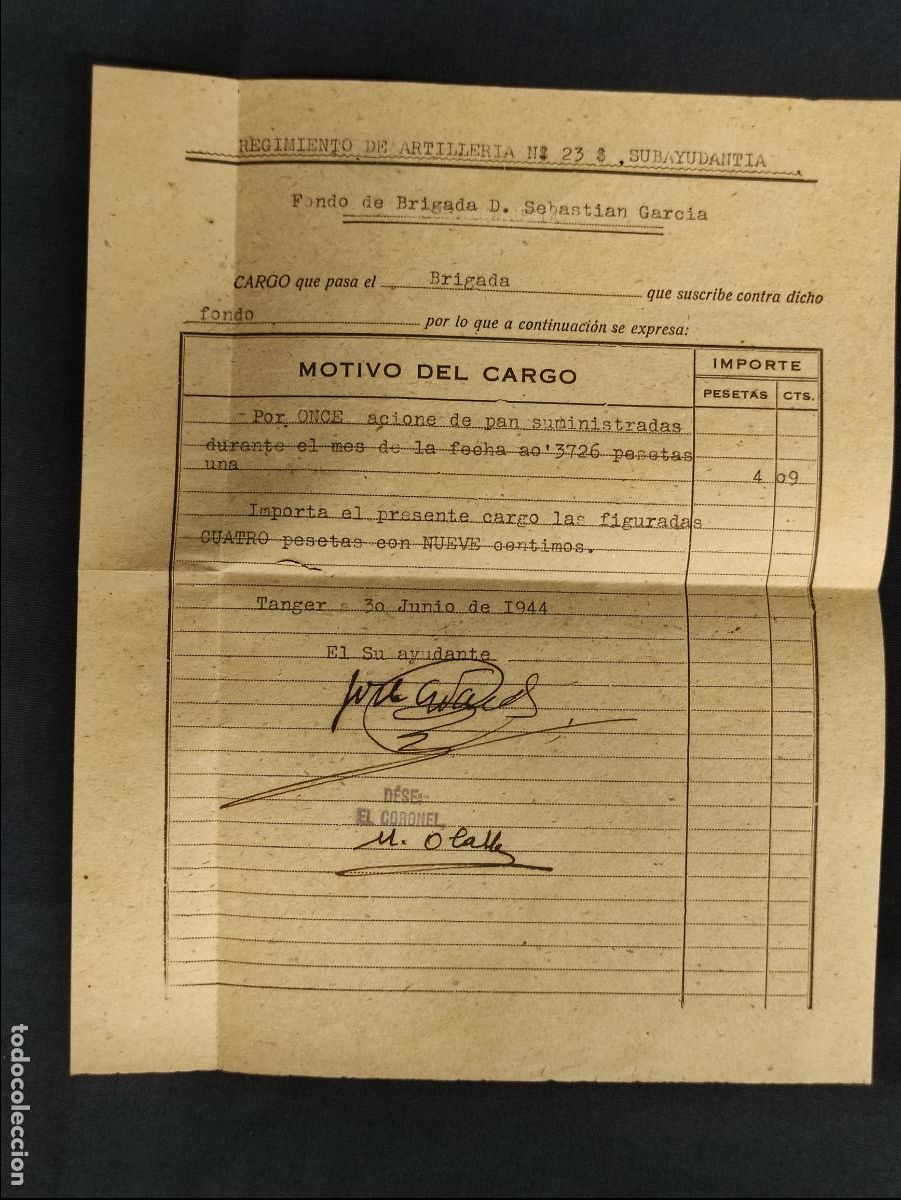 Militaria: 5 DOCUMENTOS MILITARES - 1944 - Foto 3