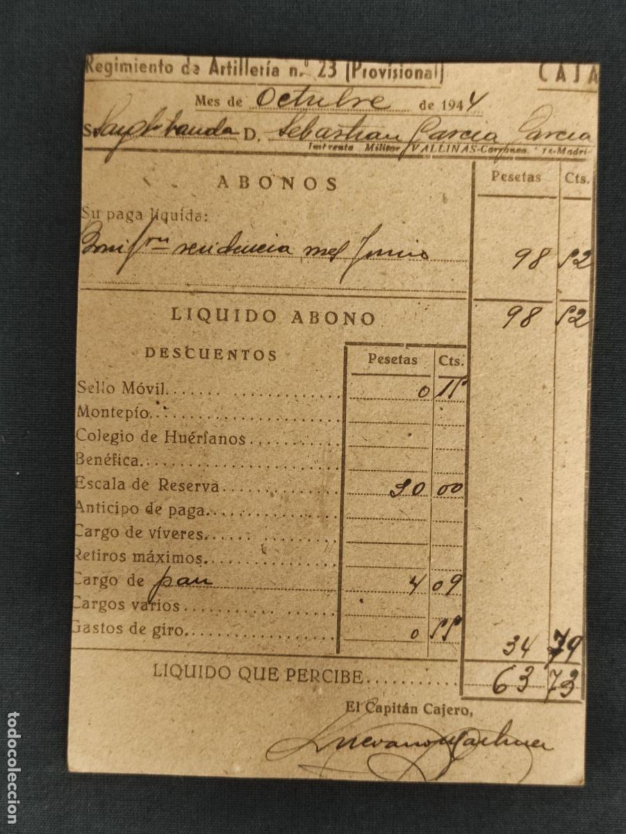 Militaria: 5 DOCUMENTOS MILITARES - 1944 - Foto 5