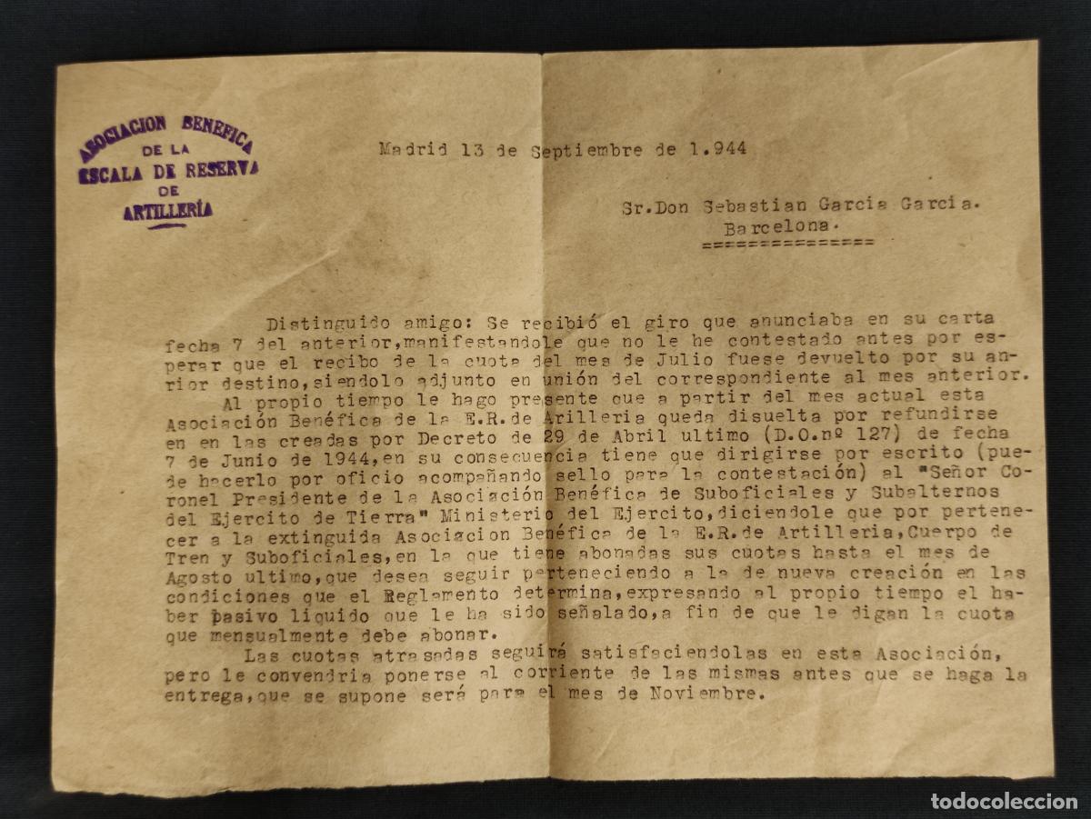 Militaria: 5 DOCUMENTOS MILITARES - 1944 - Foto 6