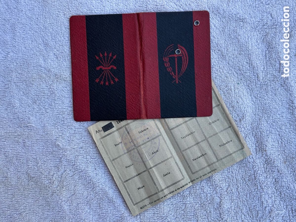 Militaria: CARNET DE LA C.N.S. DELEGACION NACIONAL DE SINDICATOS 1944 FALANGE