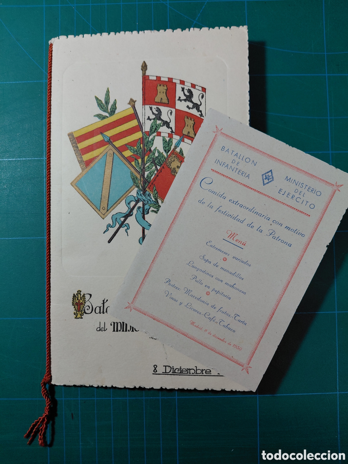 Militaria: PROGRAMA FESTEJOS BATALLON DE INFANTERIA DEL MINISTERIO DEL EJERCITO 1950 - Foto 7