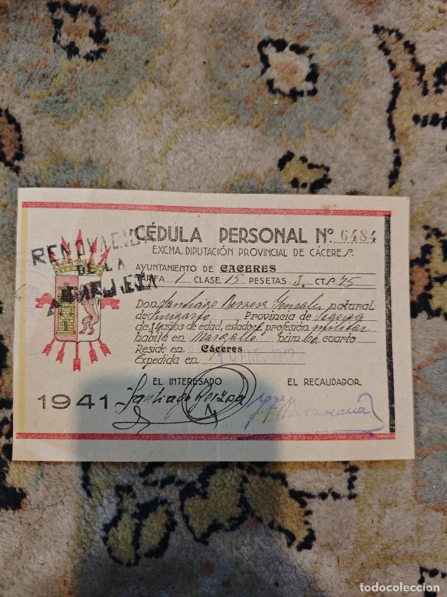 Militaria: Lote C&aacute;ceres documentos y programas Falange - Foto 3