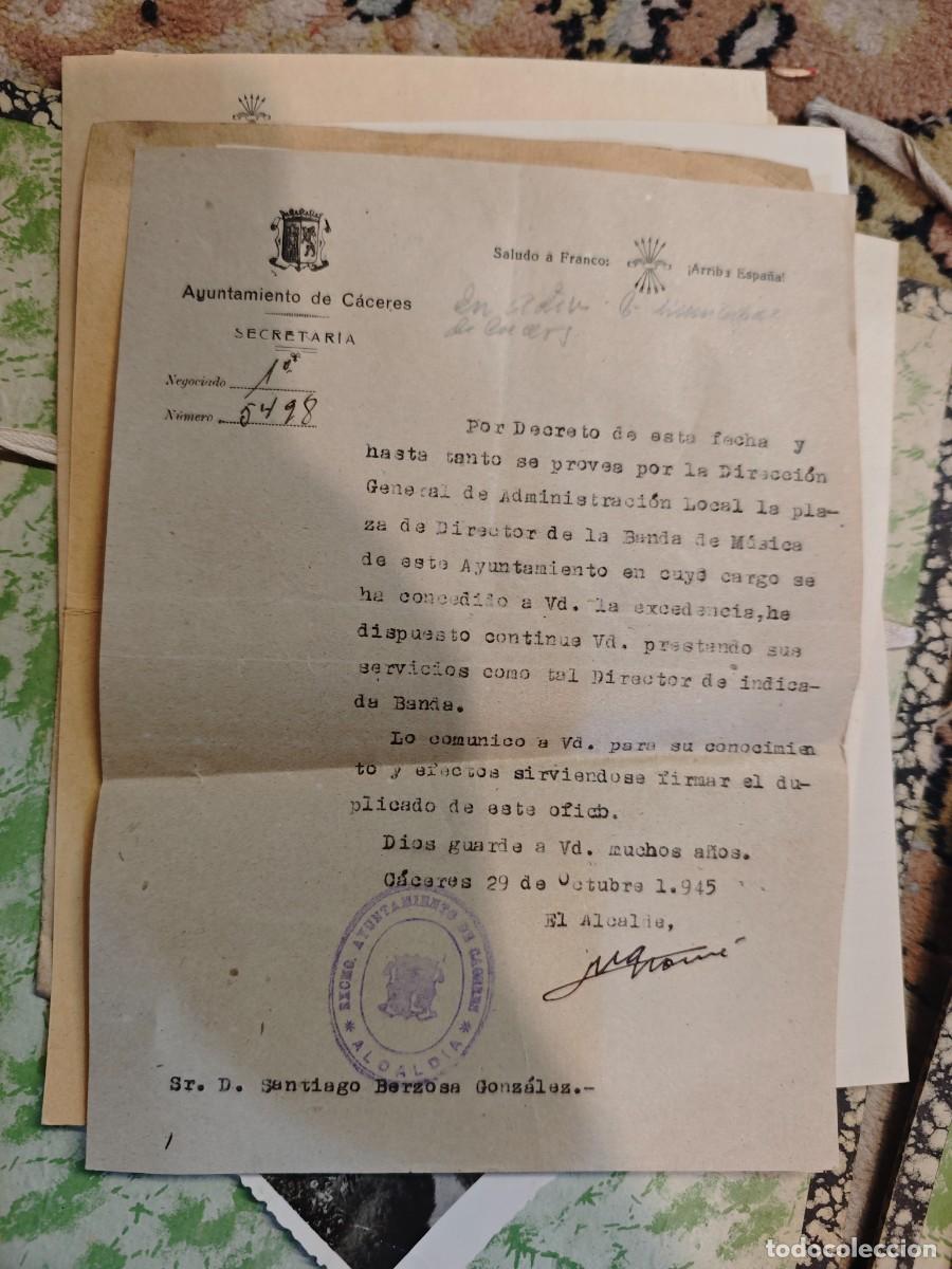 Militaria: Lote C&aacute;ceres documentos y programas Falange - Foto 12