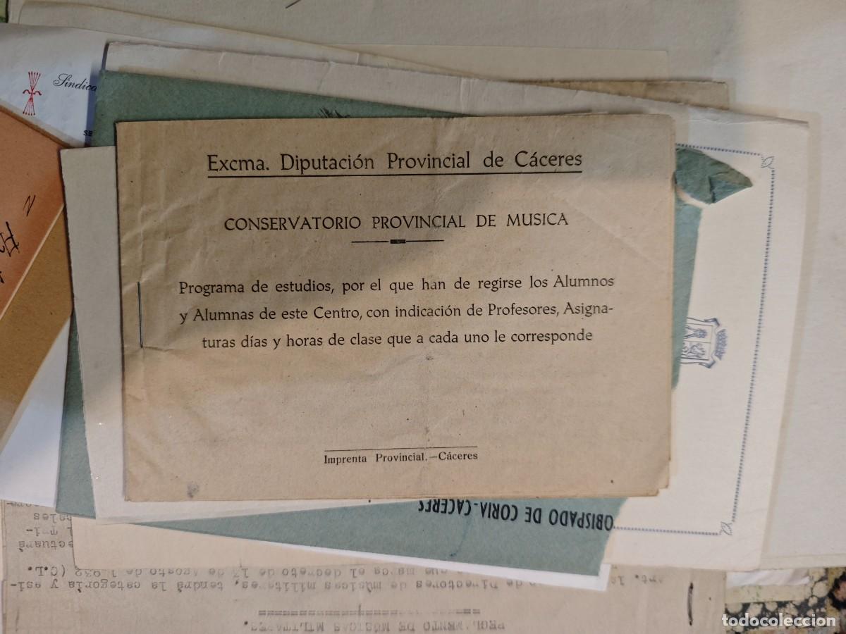 Militaria: Lote C&aacute;ceres documentos y programas Falange - Foto 24
