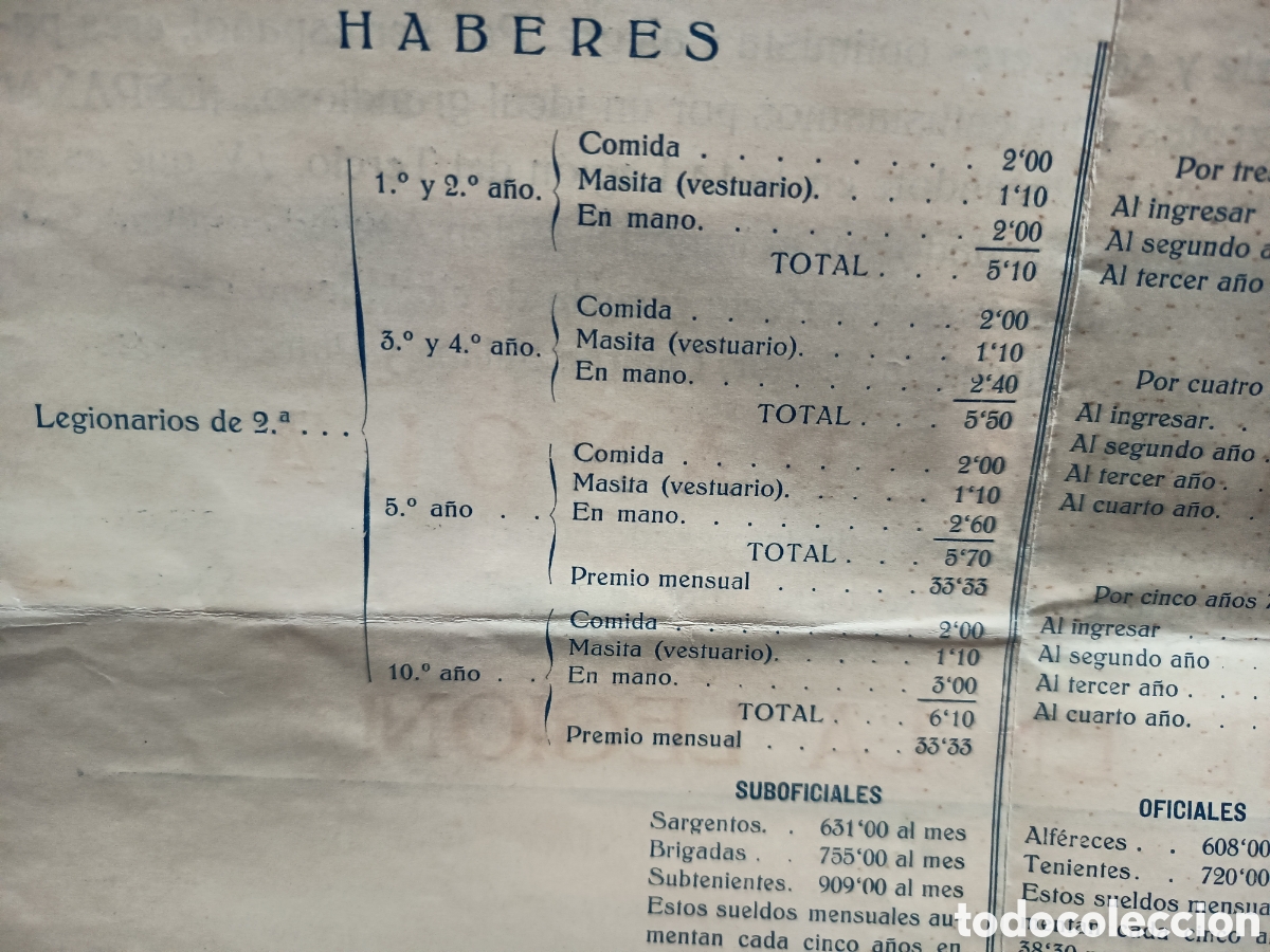 Militaria: Al&iacute;state en la legi&oacute;n documento original 1935 - Foto 7