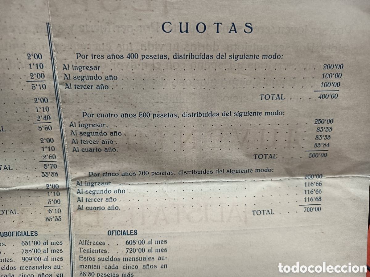 Militaria: Al&iacute;state en la legi&oacute;n documento original 1935 - Foto 8