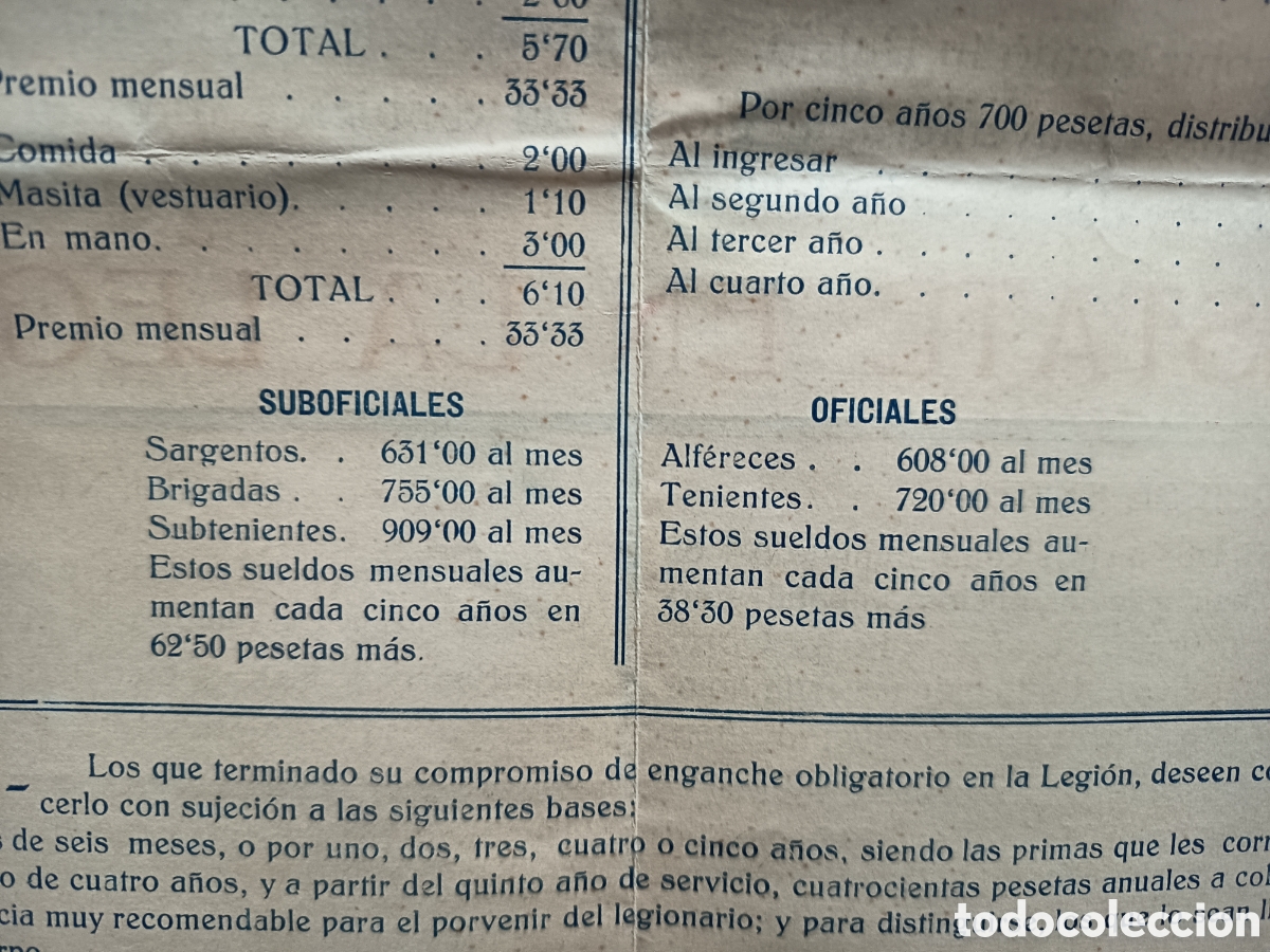 Militaria: Al&iacute;state en la legi&oacute;n documento original 1935 - Foto 10