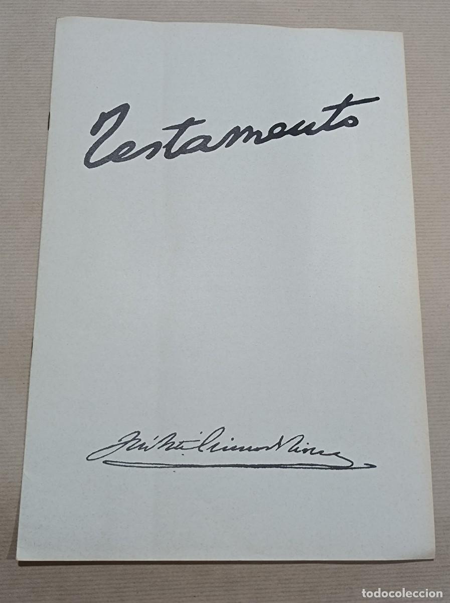 Militaria: TESTAMENTO DE JOS&Eacute; ANTONIO PRIMO DE RIVERA - Foto 16