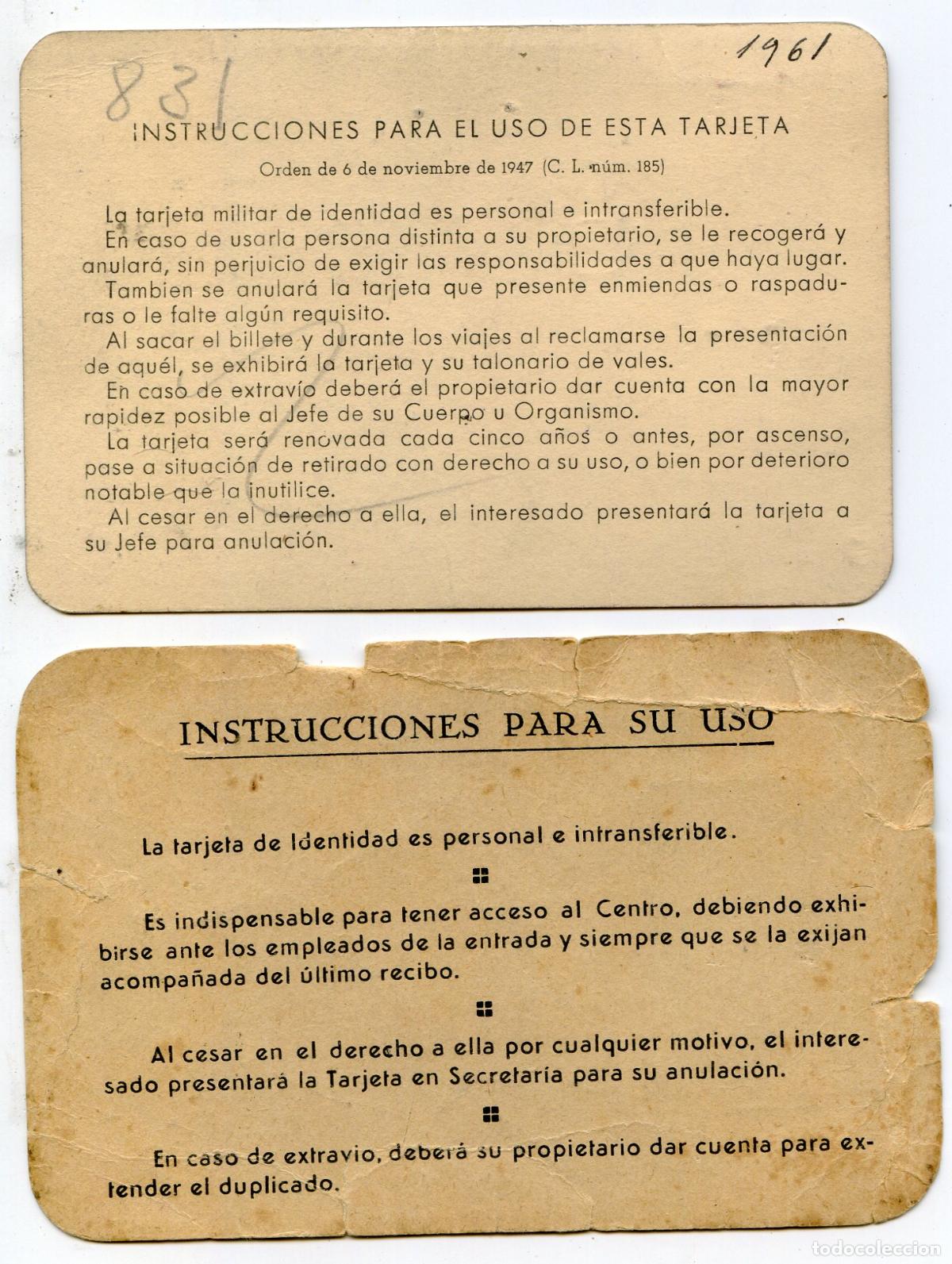 Militaria: Dos carnets de un alf&eacute;rez de complemento y del centro cultural de los ej&eacute;rcitos, de 1953 - Foto 2
