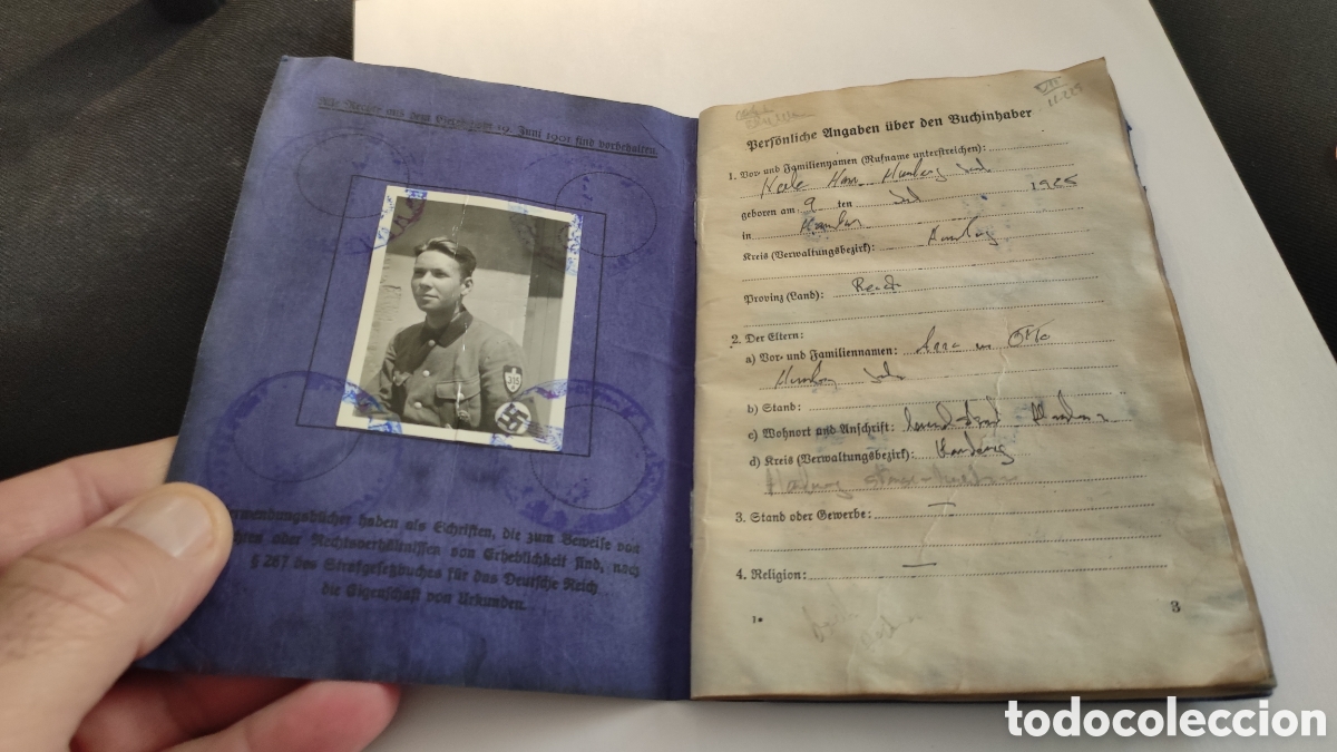 Militaria: Documento aleman de cruz roja ww2 - Foto 2