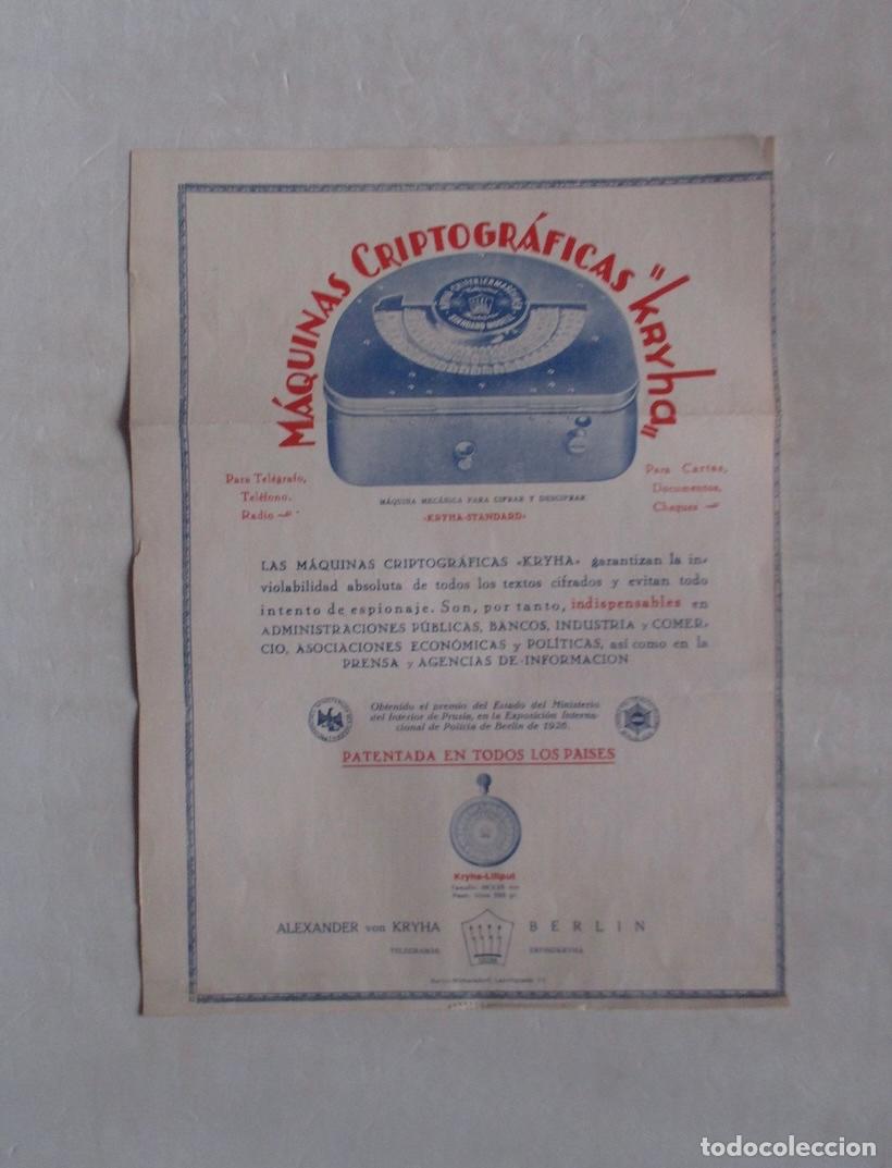 Militaria: MAQUINAS CRIPTOGRAFICAS KRYHA - Foto 1