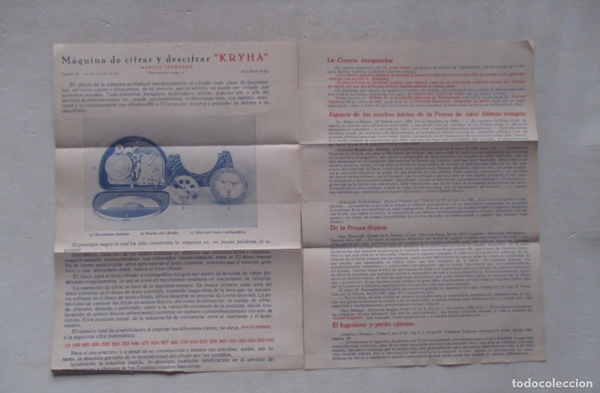 Militaria: MAQUINAS CRIPTOGRAFICAS KRYHA - Foto 2
