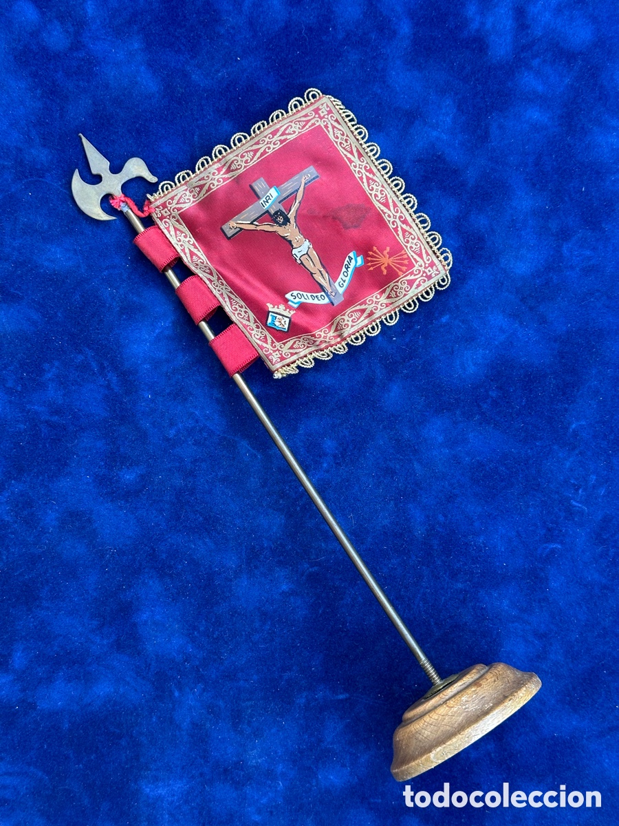 Militaria: LEGION ANTIGUA BANDERITA DE SOBREMESA IV BANDERA 2&ordm; TERCIO DON JUAN DE AUSTRIA LEGION ESPA&Ntilde;OLA