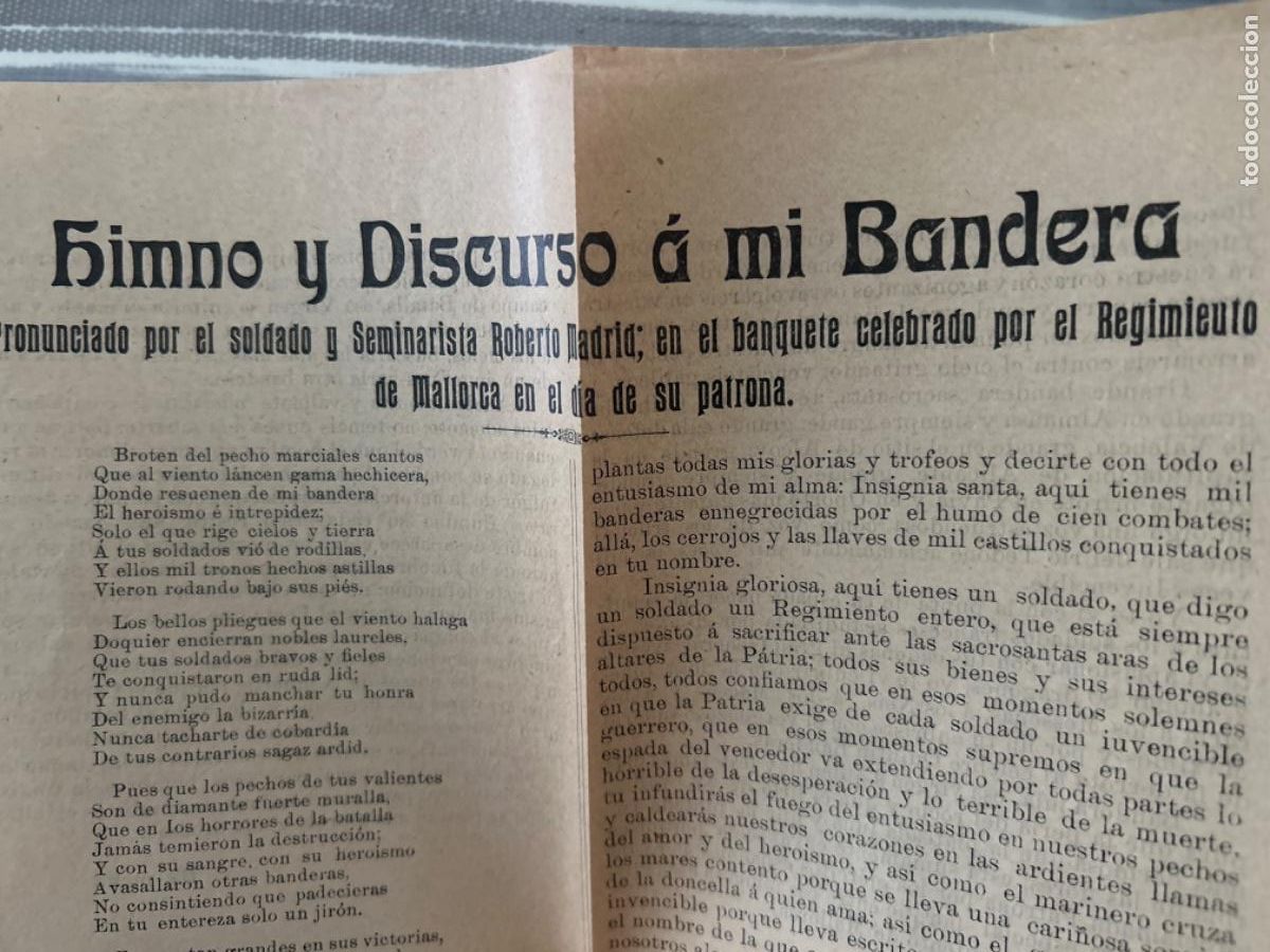 Militaria: HIMNO Y DISCURSO A MI BANDERA, ROBERTO MADRID, REGIMIENTO MALLORCA