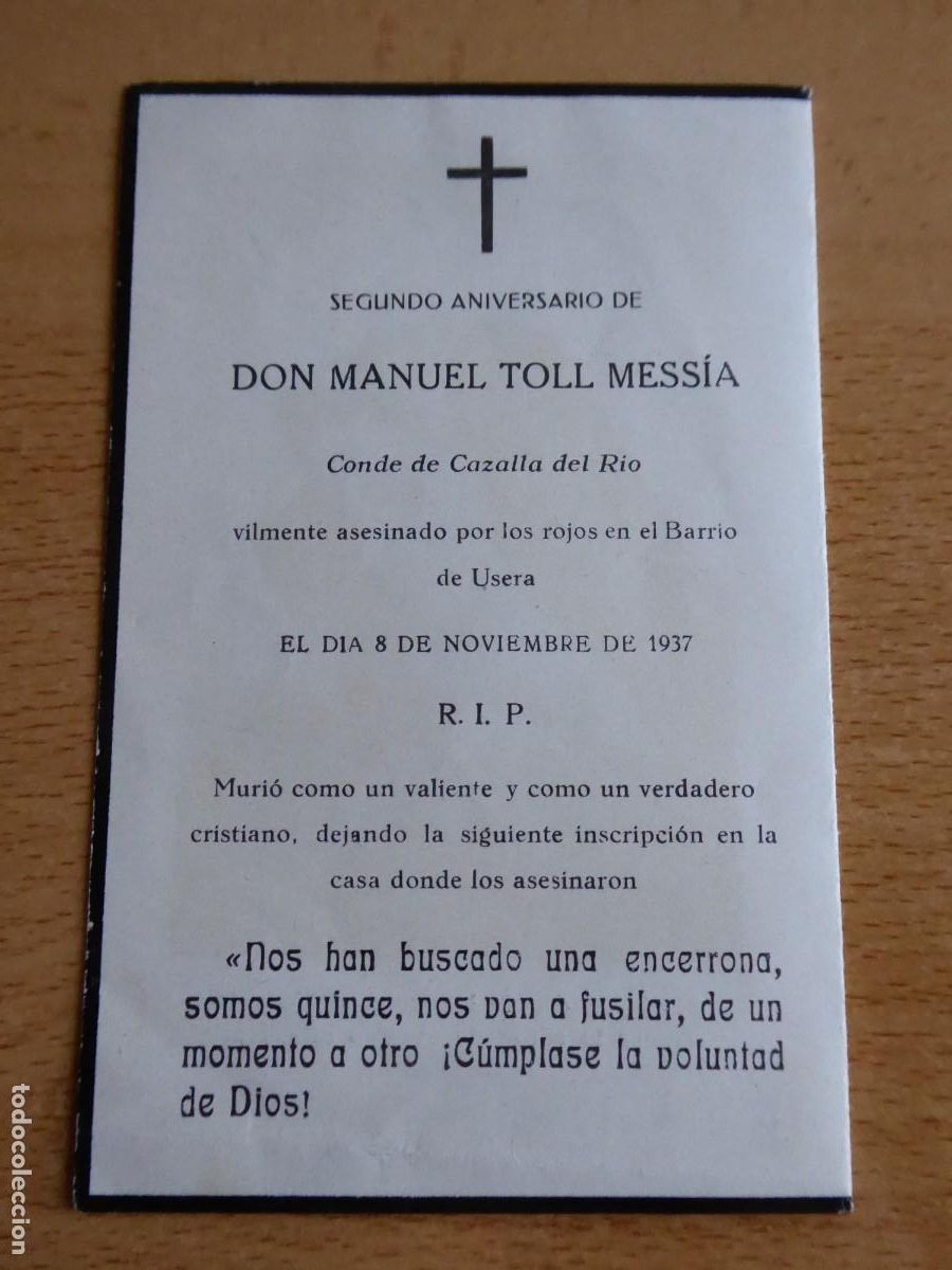 Militaria: Recordatorio t&uacute;nel de Usera. 1937 - Foto 1