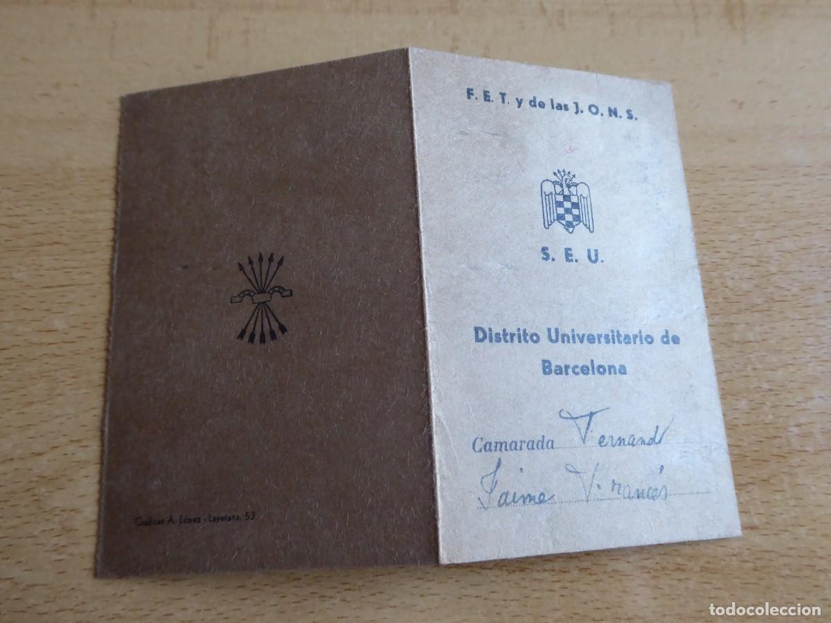 Militaria: Carnet SEU. Barcelona - Foto 2