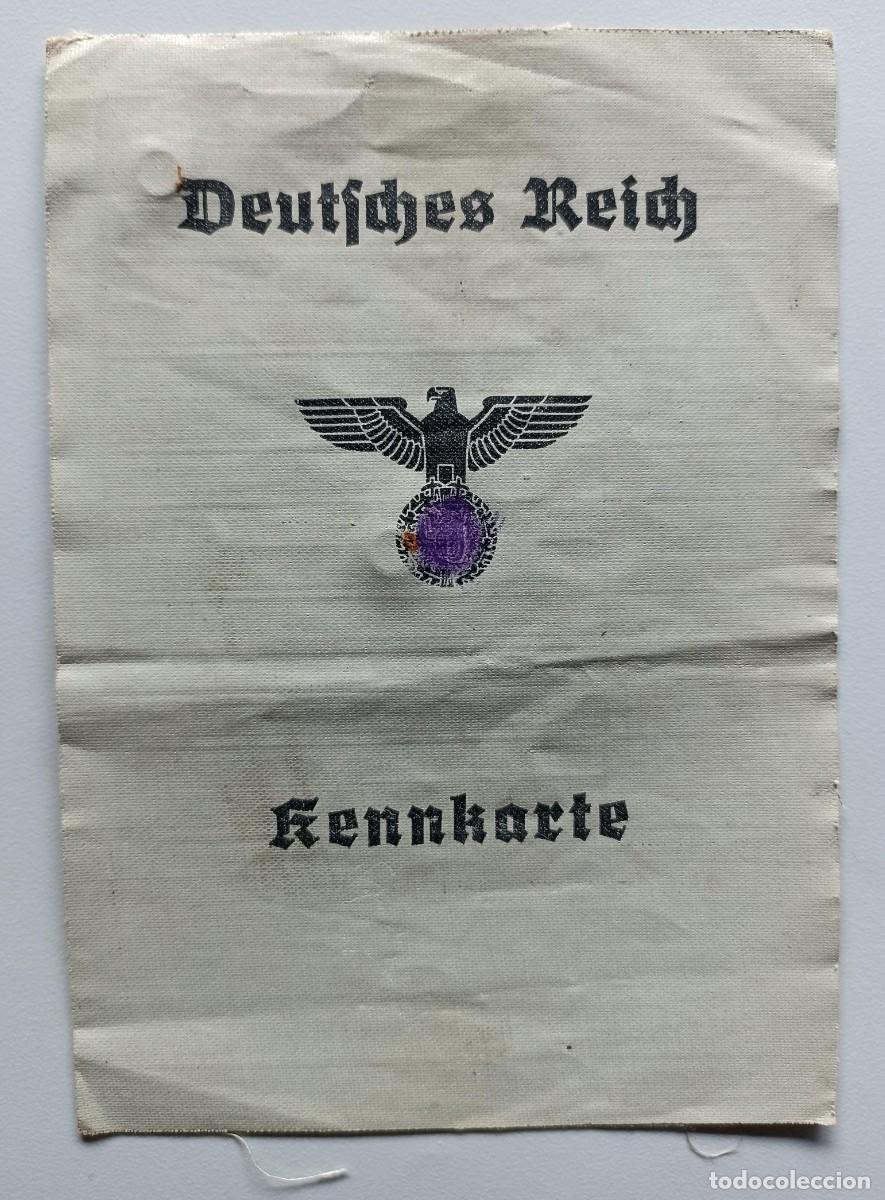 Militaria: Tarjeta de identificaci&oacute;n, kennkarte original (III Reich Hitler- Nazi- Alemania) WWII de 1939